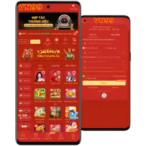 VN99 cung cấp Tải App ứng dụng casino Việt Nam trực tuyến tiện lợi, giúp người chơi truy cập nhanh chóng vào các trò chơi yêu thích mọi lúc, mọi nơi. Với app VN99, bạn có thể trải nghiệm slot, baccarat, bắn cá, poker và cá cược thể thao với giao diện tối ưu cho di động và tốc độ mượt mà.